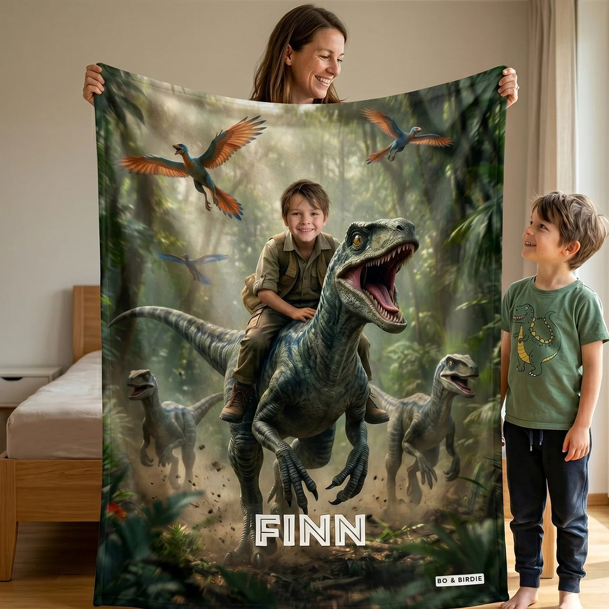 Personalisierte Decke "Dino"
