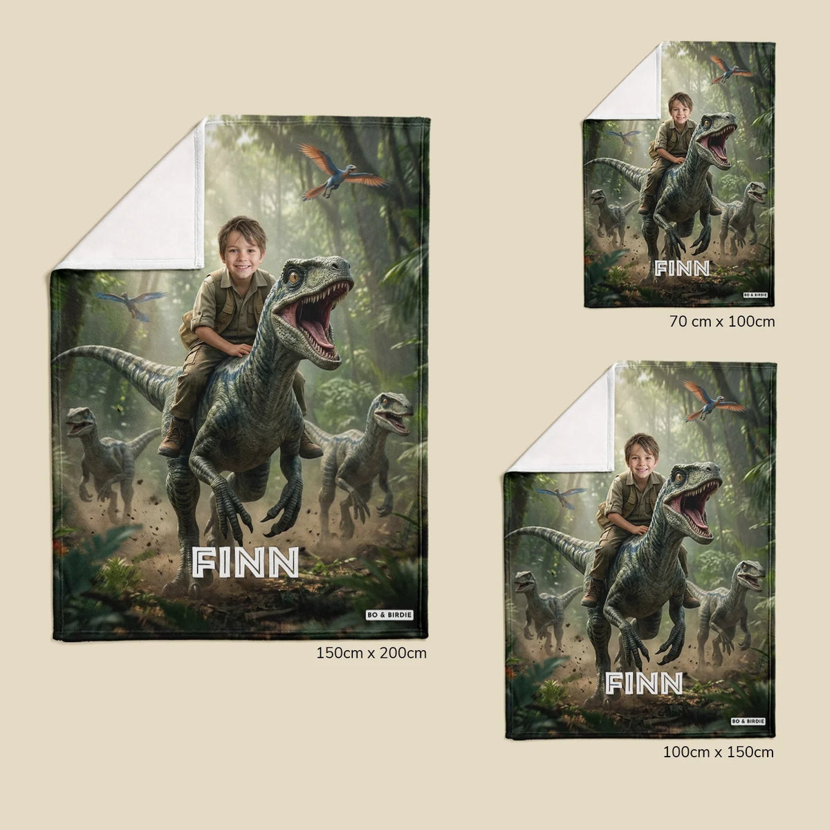 Personalisierte Decke "Dino"