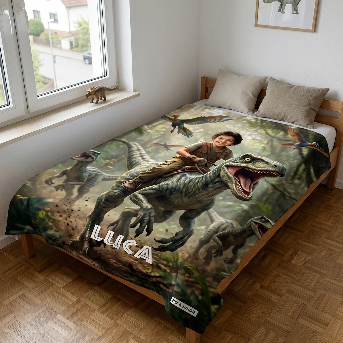 Personalisierte Decke "Dino"