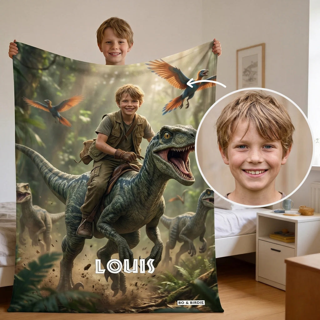 Personalisierte Decke "Dino"