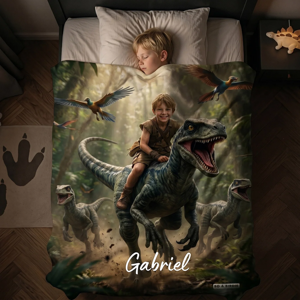 Personalisierte Decke "Dino"