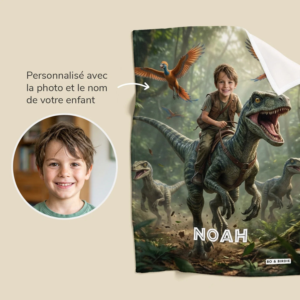 Personalisierte Decke "Dino"