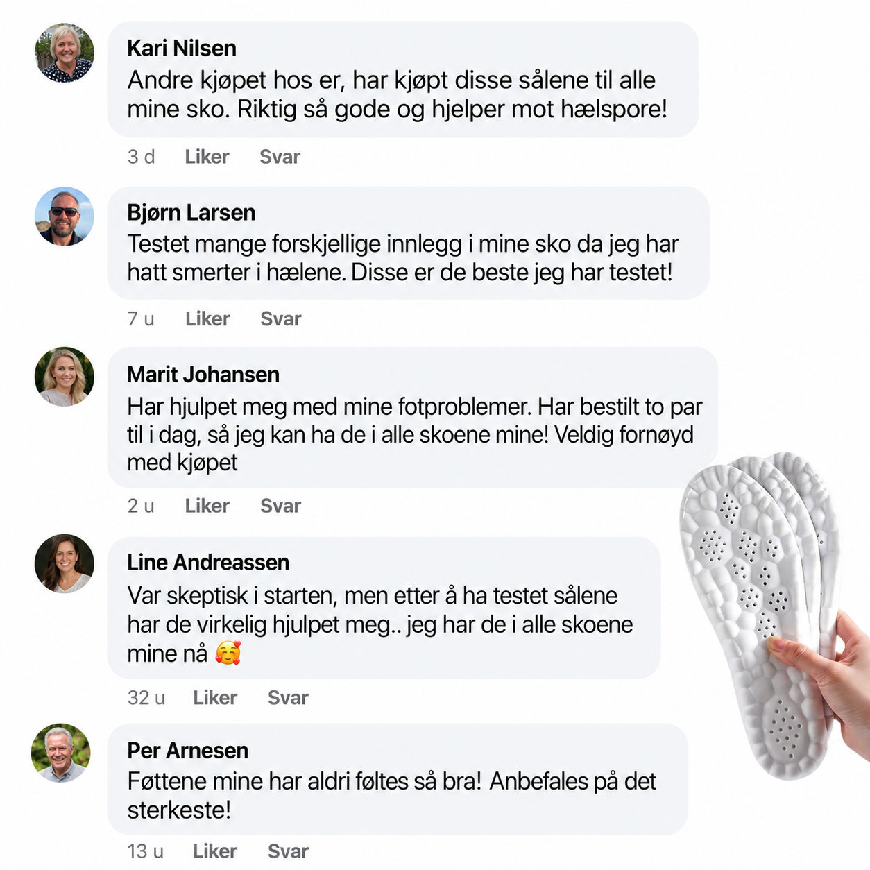 OrtoFlex 4D skoinnlegg for hælspore og fotvondt